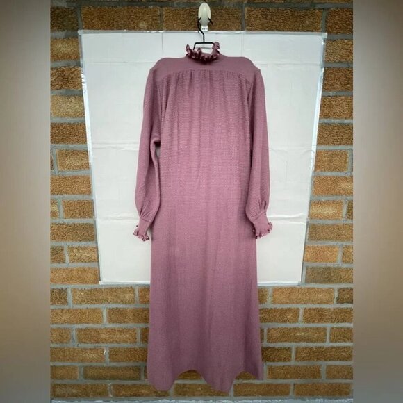 Liseuses Poggi 1973 virgin wool dusty pink duster large - Picture 11 of 16